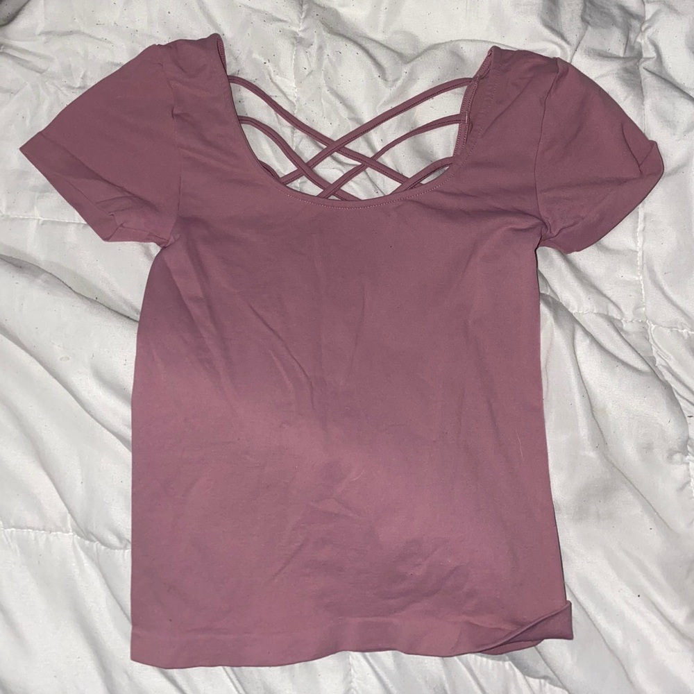 Pink Crossback Croptop - Picture 3 of 4